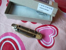 Hubertus Knife Solingen, Germany Small 08 Exotic Rare Green Micarta 5 3/4 " Open Lilyput NIB