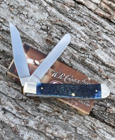 CASE XX ** 2010 NAVY BLUE JIG BONE RED SHIELD TRAPPER