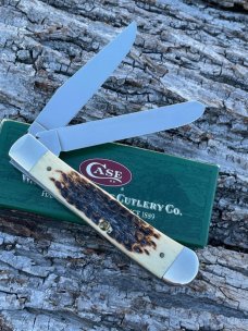 CASE XX ** 2001 BURNT ANTIQUE BONE TRAPPER