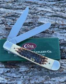 CASE XX ** 2001 BURNT ANTIQUE BONE TRAPPER