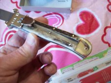 Hubertus Knife Shellpuller Patronenzieher Solingen Germany Stag/Antler Large Size 11 UNUSED NIB.