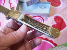 Hubertus Knife Shellpuller Patronenzieher Solingen Germany Stag/Antler Large Size 11 UNUSED NIB.