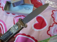 Hubertus Knife Shellpuller Patronenzieher Solingen Germany Stag/Antler Large Size 11 UNUSED NIB.