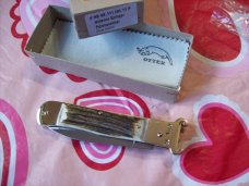 Hubertus Knife Shellpuller Patronenzieher Solingen Germany Stag/Antler Large Size 11 UNUSED NIB.