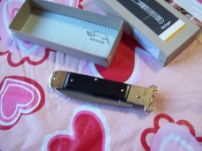 Hubertus Knife Shellpuller Patronenzieher Solingen Large Size 11 Exotic Black Ebonywood UNUSED NIB.