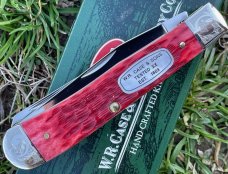 CASE XX ** SFO 2008 RED BONE PEARL SHIELD SCROLLED & NUMBERED TRAPPER