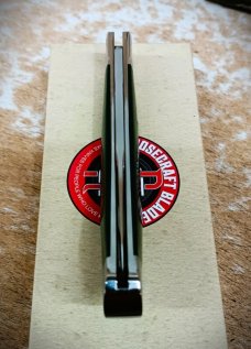 NIB  RoseCraft Blades Obed Creek Bow Trapper RCT015 D2 Drop Point Blade Blue Green Micarta