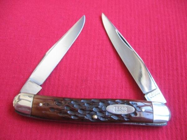 Vintage Italian Pickbone Knife GESCO Two Blade "52 ITALY" Pick Bone - Old Stock!