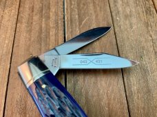 Schatt and Morgan 3 Blade Congress Whittler Deep Blue Bone 1997