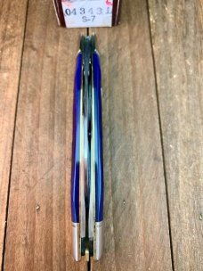 Schatt and Morgan 3 Blade Congress Whittler Deep Blue Bone 1997