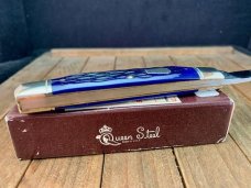 Schatt and Morgan 3 Blade Congress Whittler Deep Blue Bone 1997
