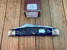Schatt and Morgan 3 Blade Congress Whittler Deep Blue Bone 1997