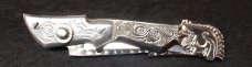 Gladiator switchblade knife all metal handles 