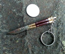 Mini Balisong Butterfly With Brown Handles