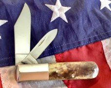 Case xx 1980 Barlow w/ Appaloosa Bone Handles Mdl#A62009 1/2  -NOS