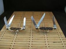 SCHRADE UNCLE HENRY KNIFE LOT OF TWO VINT. KNIVES MADE IN U.S.A. BOTH STOCKMAN 897UH & 834UH UNUSED