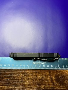 Microtech Ultratech Molon Labe Spartan OTF 3.46" Bronze Apocalyptic Double Edge Blade