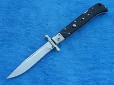 New 11" Italian Roma style Swinguard switchblade knife-Black handles 