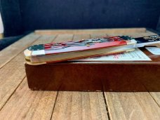 Schatt and Morgan File and Wire Series Club Knife Sunfish Crimson Red Worm Grove Bone 2006