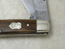 Buck Creek Solingen Germany Diamondback Bone Stockman Knife