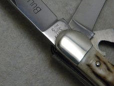 Bulldog Brand Solingen Germany Stag 3 Blade Copperhead Knife