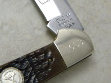 Case XX Bradford PA USA DB61100 Bone 1991 Saddlehorn NKCA Club Knife NIB