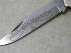 Case XX Bradford PA USA DB61100 Bone 1991 Saddlehorn NKCA Club Knife NIB