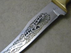 Hen and Rooster Bertram Cutlery Germany Stag Knife 1990 Fixed Blade NKCA Club Knife