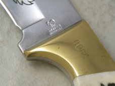 Hen and Rooster Bertram Cutlery Germany Stag Knife 1990 Fixed Blade NKCA Club Knife