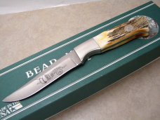 Bear MGC USA Stag Fixed Blade 1993 NKCA Club Knife NIB w/Leather Sheath