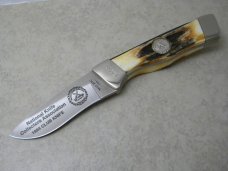 Bear MGC USA Stag Fixed Blade 1994 NKCA Club Knife NIB w/Leather Sheath