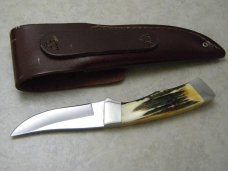 Bear MGC USA Stag Fixed Blade 1992 NKCA Club Knife NIB w/Leather Sheath