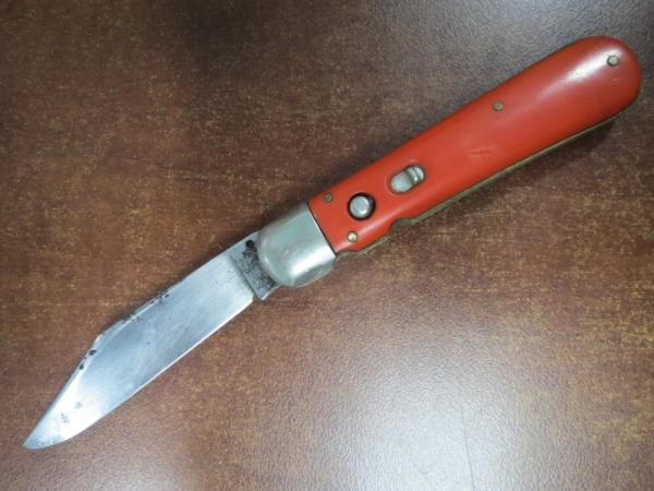 Vintage 1930's - 1940's  Schrade Walden NY USA ~ Orange Handle~
