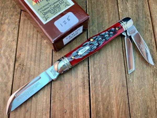 Schatt and Morgan 14th Anniversary Series Carpenter’s Whittler Crimson Red Rogers Jigged Bone 2004 Schatt and Morgan 14th Anniversary Series Carpenter’s Whittler Crimson Red Rogers Jigged Bone 2004