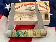 Vintage Camillus 2 Blade Large Cigar Knife w Riders of the Silver Screen Handles -Little Beaver -NOS