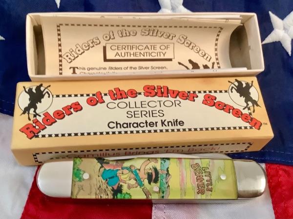 Vintage Camillus 2 Blade Large Cigar Knife w Riders of the Silver Screen Handles -Little Beaver -NOS Vintage Camillus 2 Blade Large Cigar Knife w Riders of the Silver Screen Handles -Little Beaver -NOS