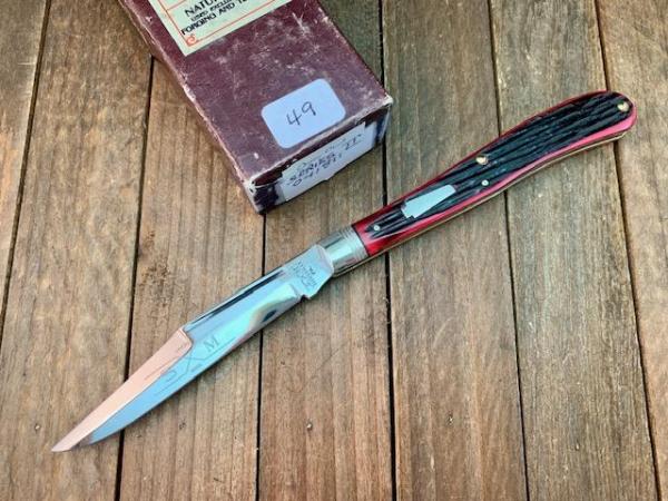 Schatt and Morgan Slimline Trapper Red and Black Winterbottom Bone Saber Ground 1992