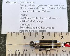 Rare Horn Miniature Switchblade Knife, Underlined INOX Mark, Older Style From Italy  