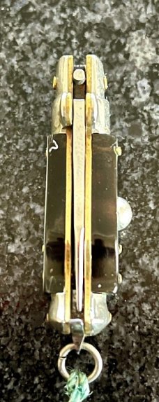Rare Horn/Imitation Horn Miniature Switchblade Knife, Underlined INOX Mark, Older Style From Italy  