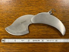 Silver Leaf Hidden Knife Pendant -- 1.6 Ounce Stainless Steel