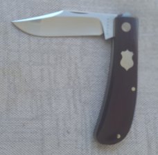 Thys Meades Lanny Clip...Burgundy Micarta hi sheen...N690...4" closed...hi polish steel..coa/box.
