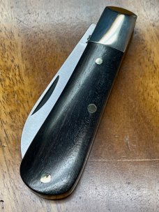 A Wright & Son Traditional Barlow with Wharncliffe blade and Ebony Handles