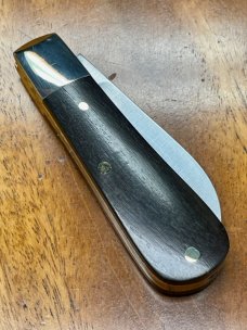 A Wright & Son Traditional Barlow with Wharncliffe blade and Ebony Handles