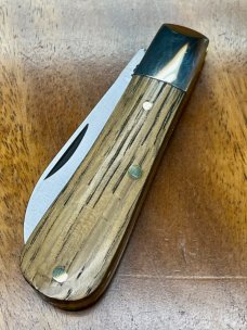 A. Wright & Son, Traditional Barlow pocket knife with Wharncliffe blade and Whisky Oak Handles