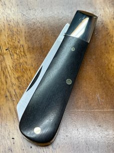 A. Wright & Son, Traditional Barlow pocket knife with Lambsfoot blade and Ebony Handles