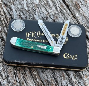 CASE XX ** SALUTE TO AMERICAN HERITAGE JADE TRAPPER SET