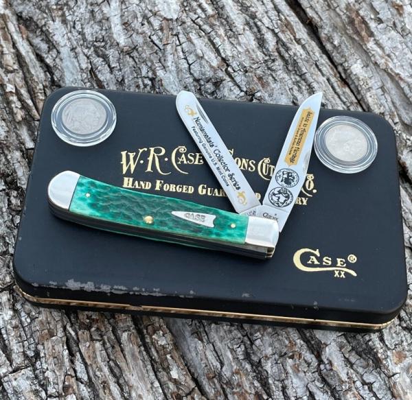 CASE XX ** SALUTE TO AMERICAN HERITAGE JADE TRAPPER SET CASE XX ** SALUTE TO AMERICAN HERITAGE JADE TRAPPER SET