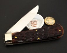 Great Eastern Cutlery Northfield Bullet #23L Liner Lock Redtail Jigged Bone GEC 235120L