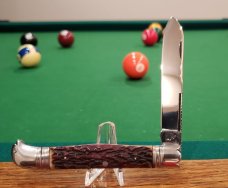 4 1/2"  Custom Handmade Bird's Head Bolster Knife, Hammer forged