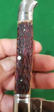 4 1/2"  Custom Handmade Bird's Head Bolster Knife, Hammer forged